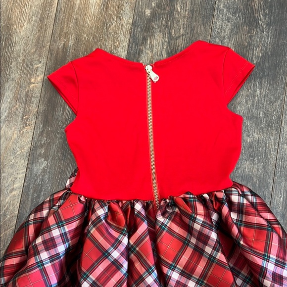 H&M Red and White Fit and Flare Dress with Pleated Skirt - Picture 8 of 9